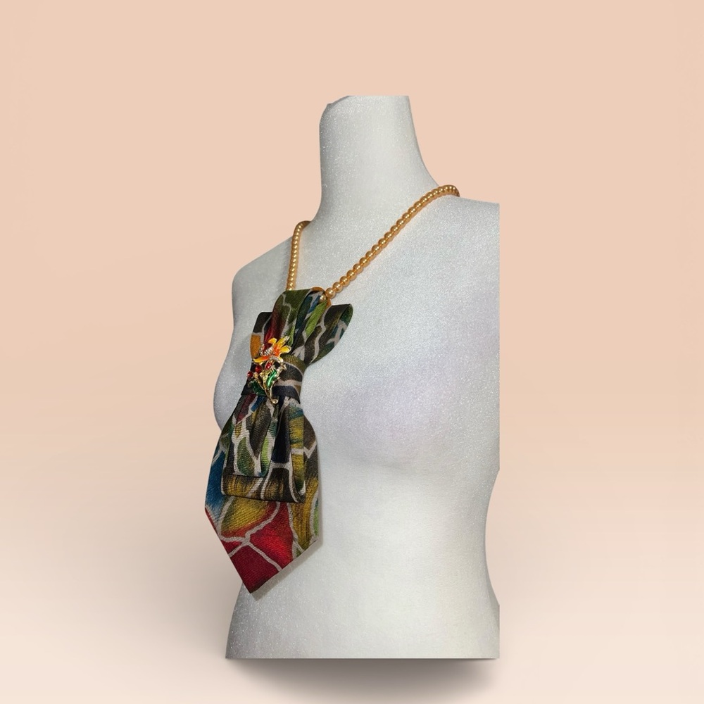 “Dainty Dapper “Multicolor Statement Necktie Neck… - image 4